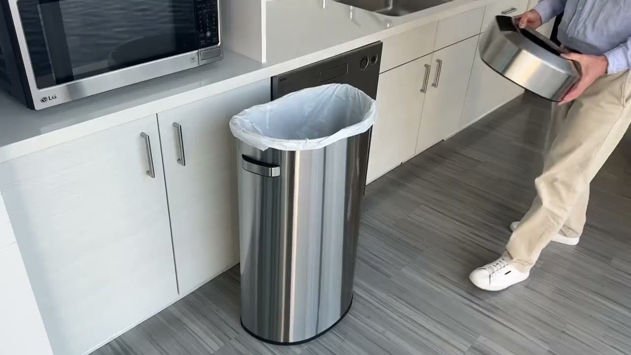 Simplehuman Stainless Steel Semi-Round Step Trash Can